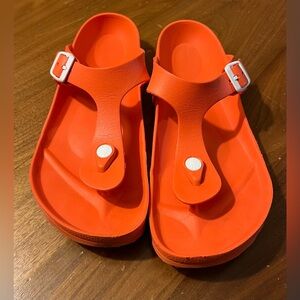 Birkenstock Gizeh Essentials EVA Coral Peach Waterproof Thong Toe Slide Sandals